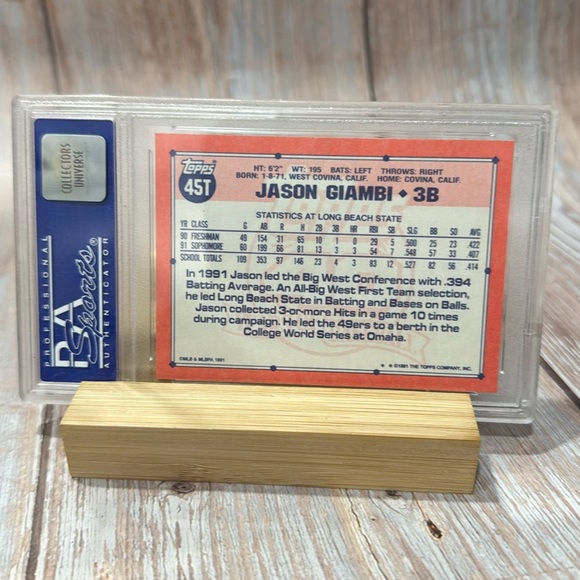 1991 Topps Traded Jason Giambi #45T PSA Mint 9 Baseball Trading Card Item #ME328 - Picture 3 of 3